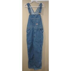 Walls Bib-Overalls Carpenter/Cargo Style Mens 36W 30 Inseam Med. Blue Farming